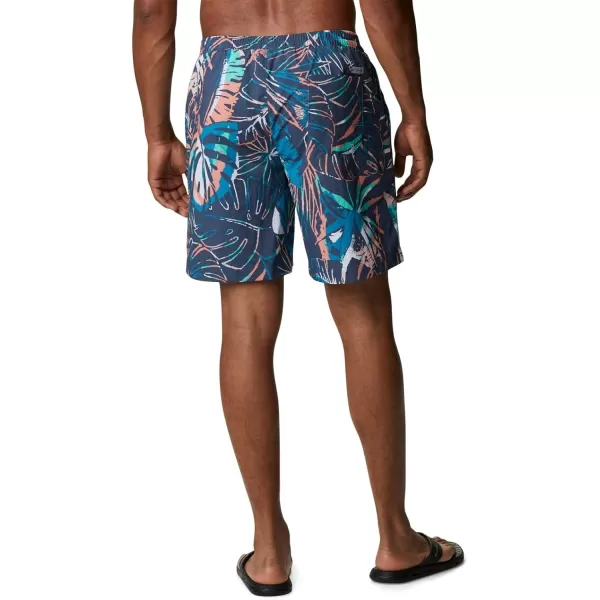 imageColumbia Mens Standard M Summerdry ShortDark Mountain King Palm Multi