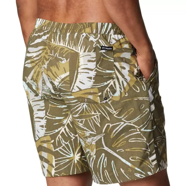 imageColumbia Mens Standard M Summerdry ShortStone Green King Palm Multi