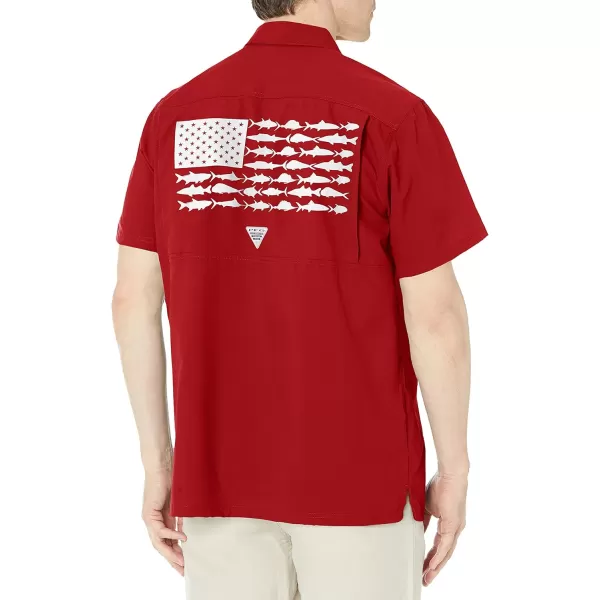 imageColumbia Mens Standard Slack Tide Camp ShirtAla  Red Velvet