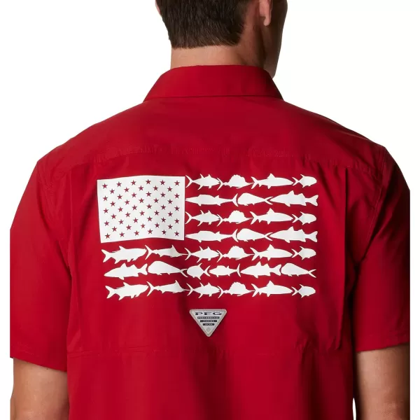imageColumbia Mens Standard Slack Tide Camp ShirtAla  Red Velvet