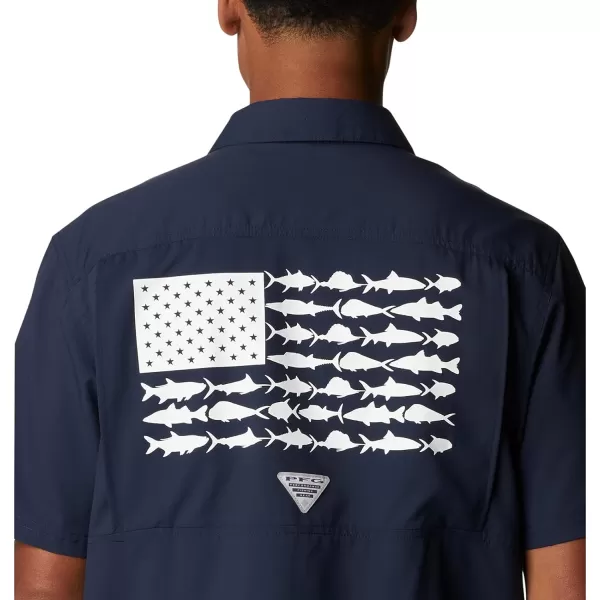 imageColumbia Mens Standard Slack Tide Camp ShirtDc  Collegiate Navy