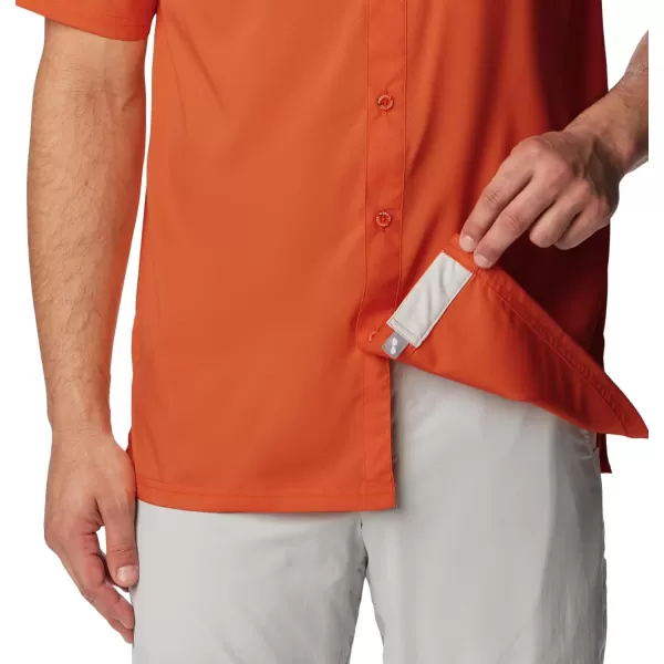 imageColumbia Mens Standard Slack Tide Camp ShirtFla  Spark Orange
