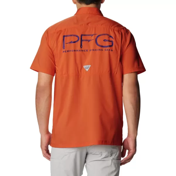 imageColumbia Mens Standard Slack Tide Camp ShirtFla  Spark Orange