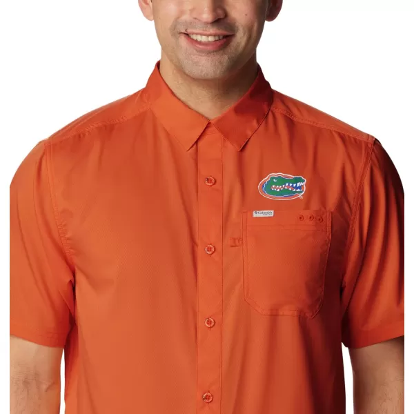imageColumbia Mens Standard Slack Tide Camp ShirtFla  Spark Orange