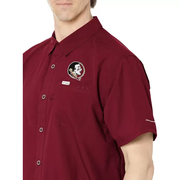 imageColumbia Mens Standard Slack Tide Camp ShirtFsu  Cabernet