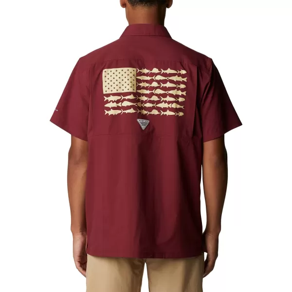 imageColumbia Mens Standard Slack Tide Camp ShirtFsu  Cabernet