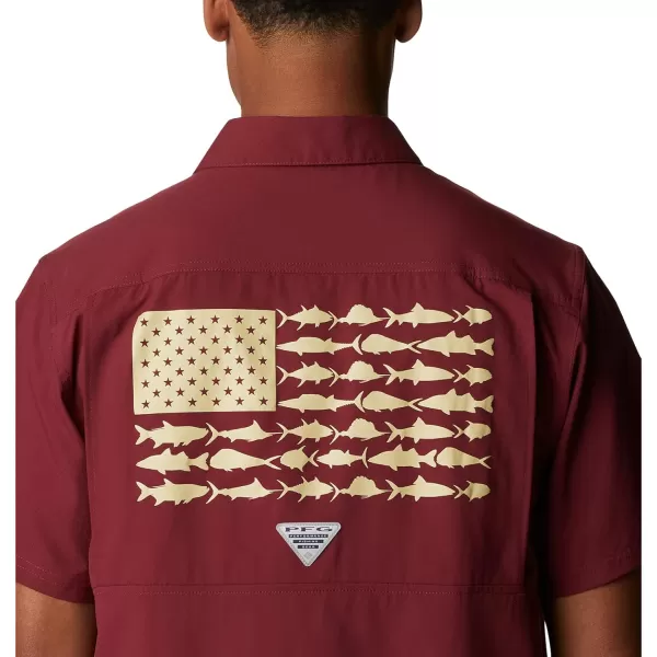 imageColumbia Mens Standard Slack Tide Camp ShirtFsu  Cabernet
