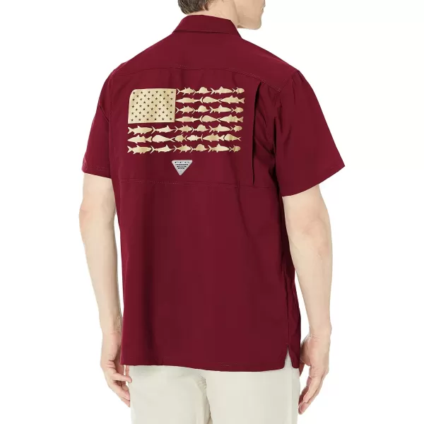 imageColumbia Mens Standard Slack Tide Camp ShirtFsu  Cabernet