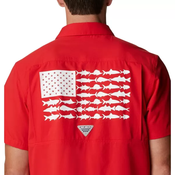 imageColumbia Mens Standard Slack Tide Camp ShirtNeb  Bright Red