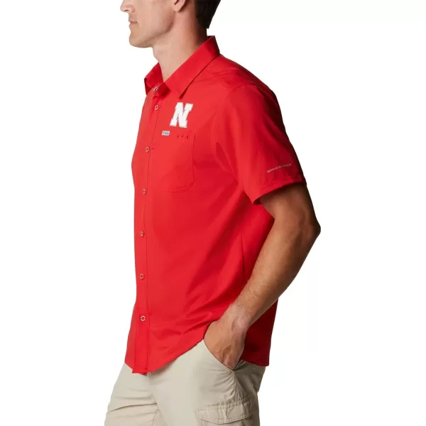 imageColumbia Mens Standard Slack Tide Camp ShirtNeb  Bright Red