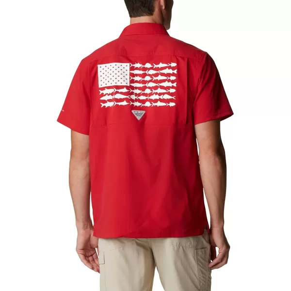imageColumbia Mens Standard Slack Tide Camp ShirtOs  Intense Red
