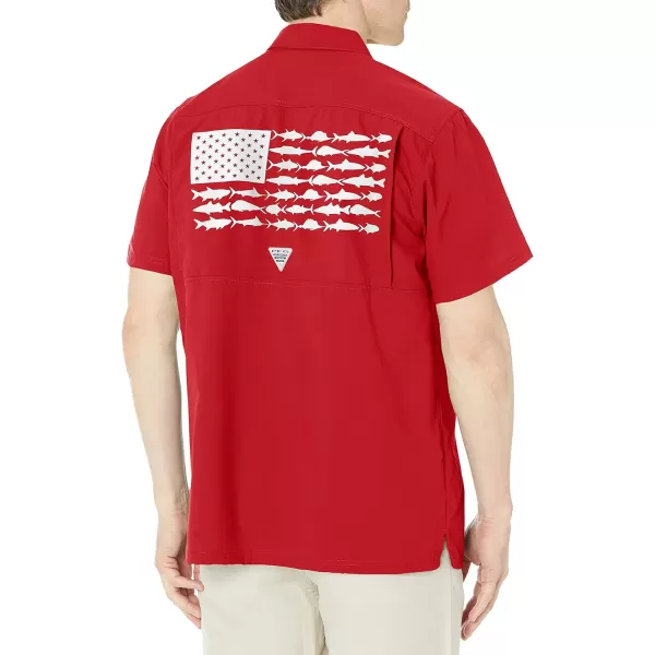 imageColumbia Mens Standard Slack Tide Camp ShirtOs  Intense Red