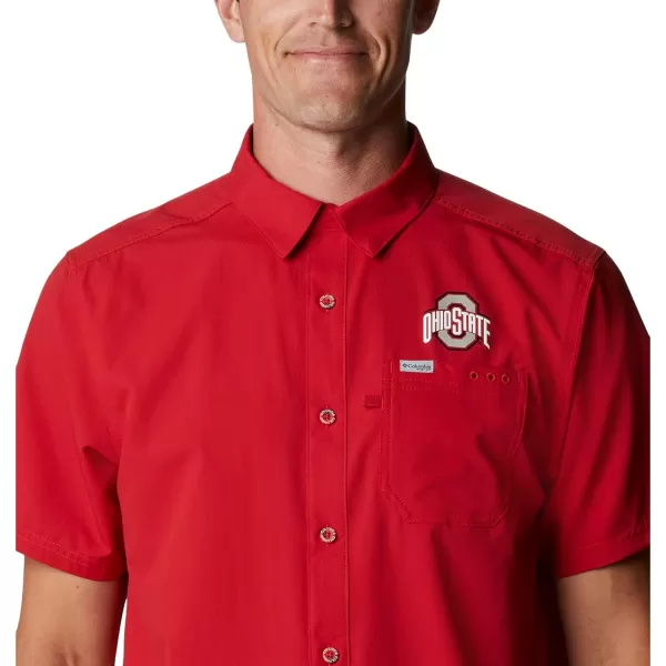 imageColumbia Mens Standard Slack Tide Camp ShirtOs  Intense Red