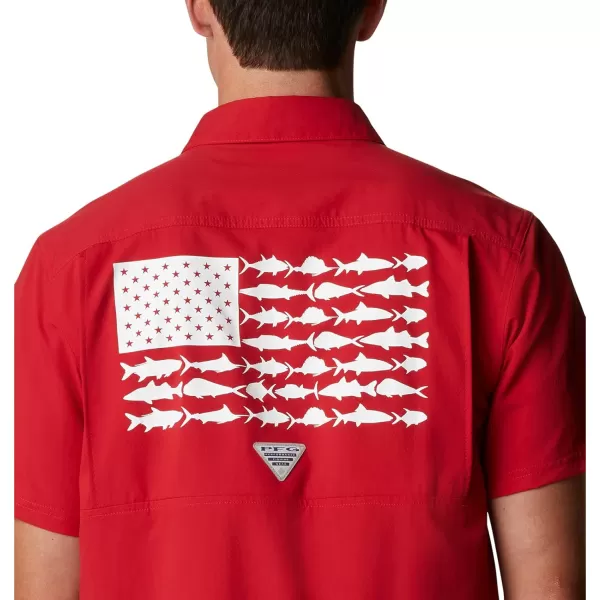 imageColumbia Mens Standard Slack Tide Camp ShirtOs  Intense Red