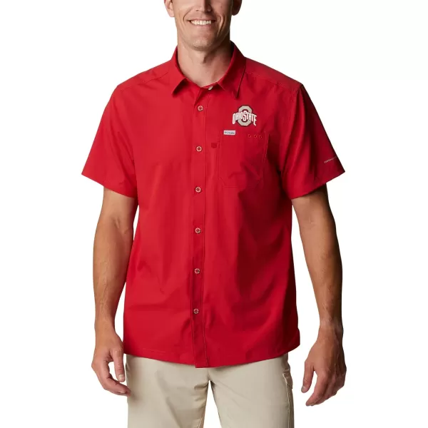 imageColumbia Mens Standard Slack Tide Camp ShirtOs  Intense Red