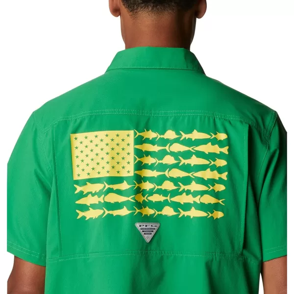 imageColumbia Mens Standard Slack Tide Camp ShirtUo  Fuse Green