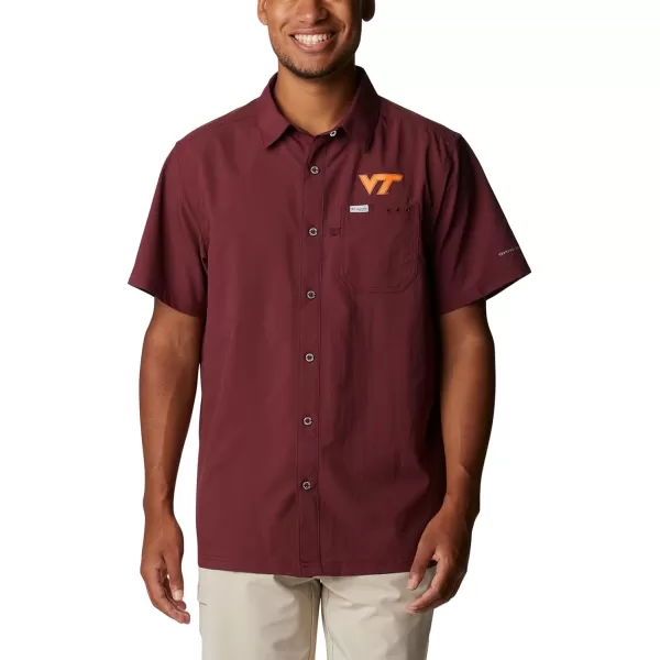 imageColumbia Mens Standard Slack Tide Camp ShirtVt  Deep Maroon