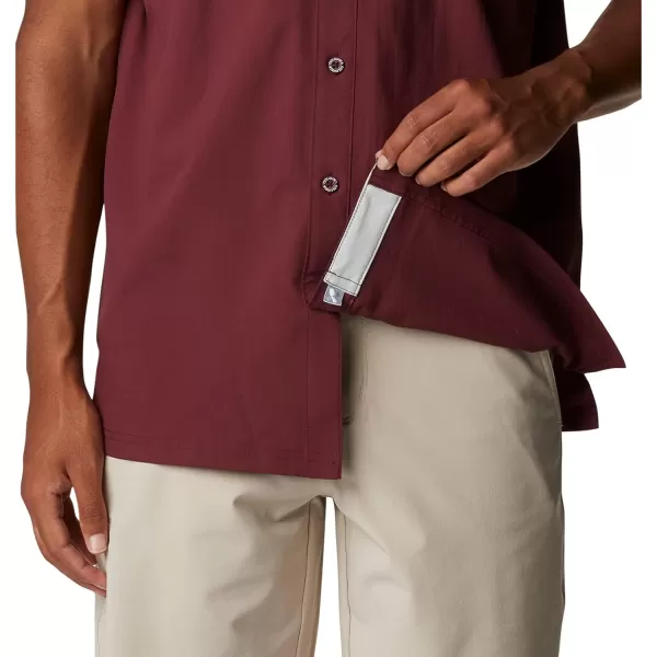 imageColumbia Mens Standard Slack Tide Camp ShirtVt  Deep Maroon