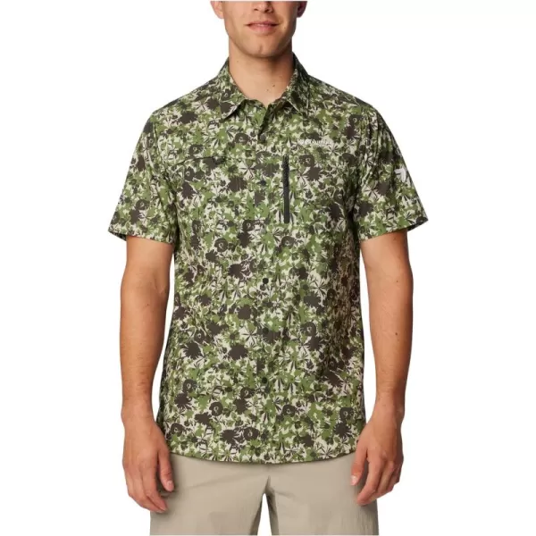 imageColumbia Mens Summit Valley Woven Short Sleeve ShirtCanteen Pop Florid