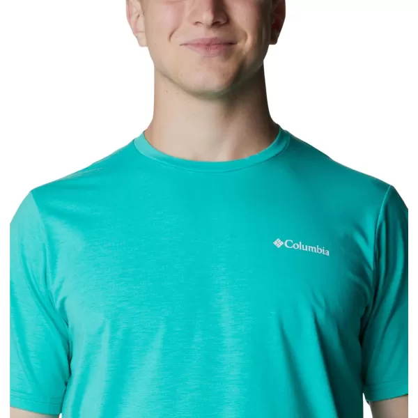 imageColumbia Mens Sun Trek Short Sleeve TeeElectric Turquoise