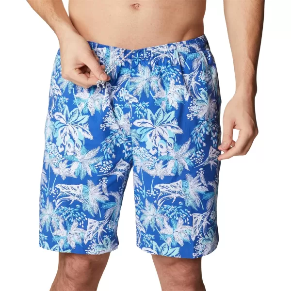 imageColumbia Mens Super Backcast Water ShortBlue Macaw Festive Fishin Print