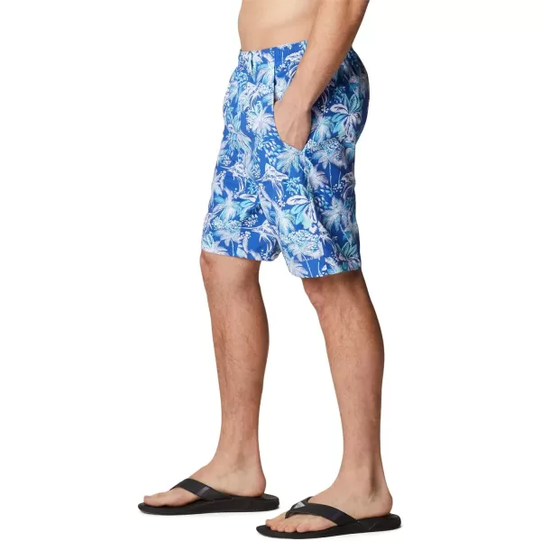 imageColumbia Mens Super Backcast Water ShortBlue Macaw Festive Fishin Print