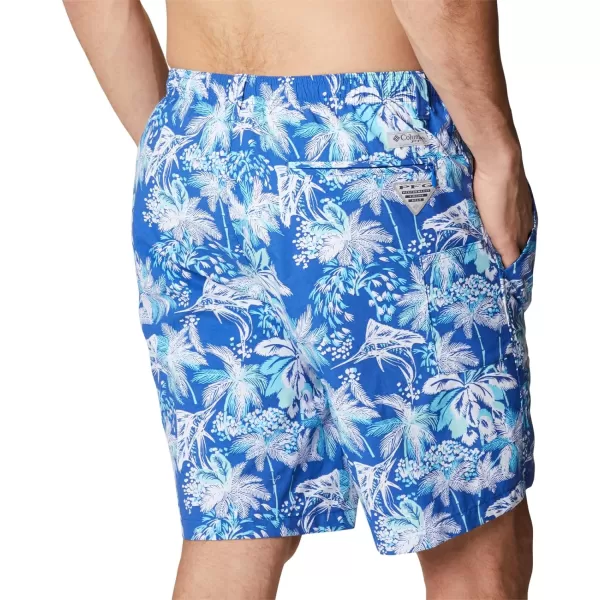 imageColumbia Mens Super Backcast Water ShortBlue Macaw Festive Fishin Print