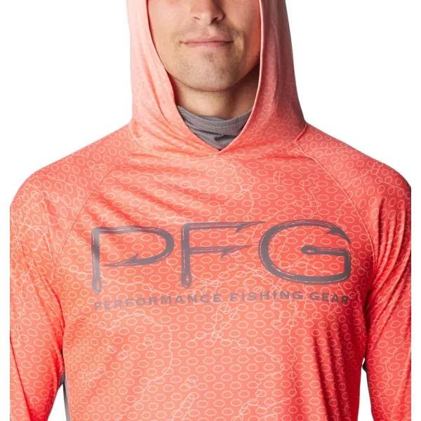 imageColumbia Mens Super Terminal Tackle Vent HoodieBright Poppy Terminal TechcamoCity Grey