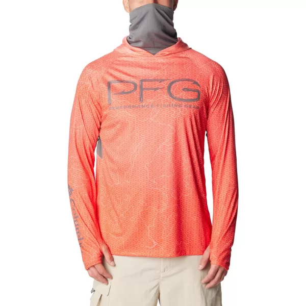 imageColumbia Mens Super Terminal Tackle Vent HoodieBright Poppy Terminal TechcamoCity Grey