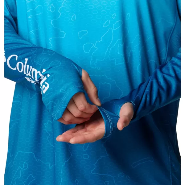 imageColumbia Mens Super Terminal Tackle Vent HoodieOcean Blue Terminal Techcamo