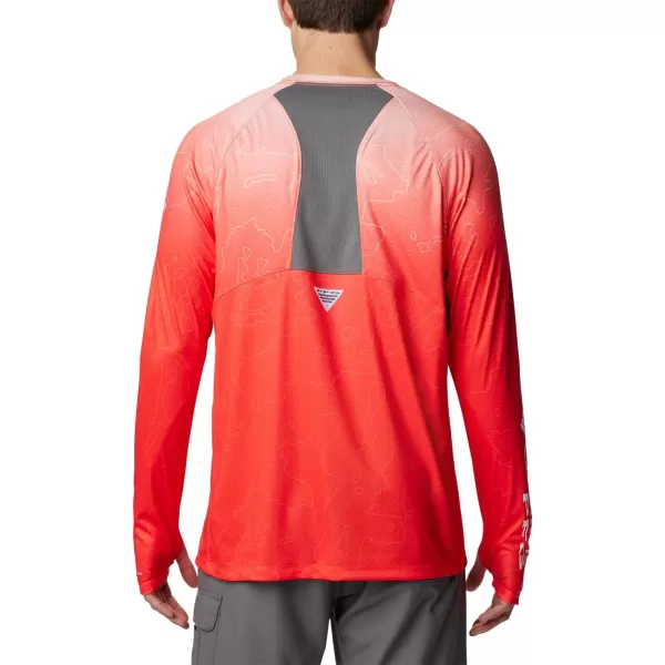 imageColumbia Mens Super Terminal Tackle Vent Long SleeveBright Poppy Terminal TechcamoCity Grey