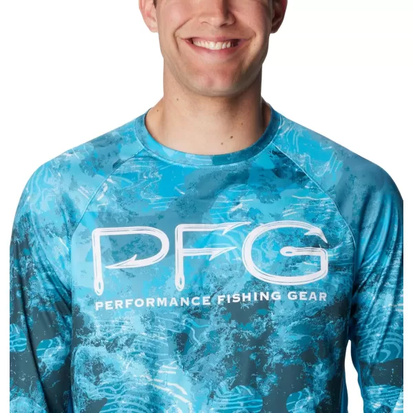 imageColumbia Mens Super Terminal Tackle Vent Long SleeveOcean Blue Deepwaters Camo