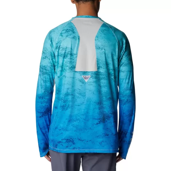 imageColumbia Mens Super Terminal Tackle Vent Long SleeveTurquoise Pfg Camo Gradient