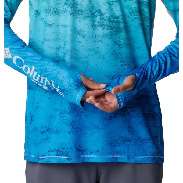 imageColumbia Mens Super Terminal Tackle Vent Long SleeveTurquoise Pfg Camo Gradient