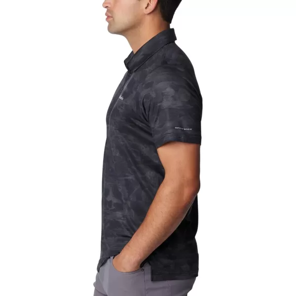 imageColumbia Mens Tech Trail Novelty PoloBlack Beachwood