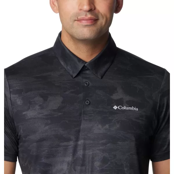 imageColumbia Mens Tech Trail Novelty PoloBlack Beachwood