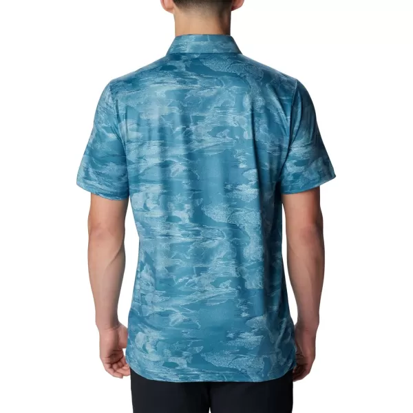 imageColumbia Mens Tech Trail Novelty PoloCloudburst Beachwood