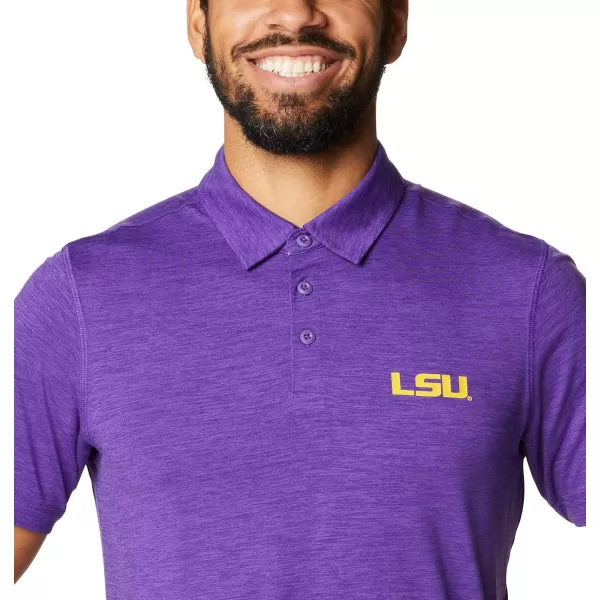 imageColumbia Mens Tech Trail PoloLsu  Vivid Purple