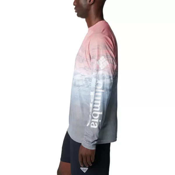imageColumbia Mens Terminal Deflector Printed Long SleeveRed Spark Deepsea Fade