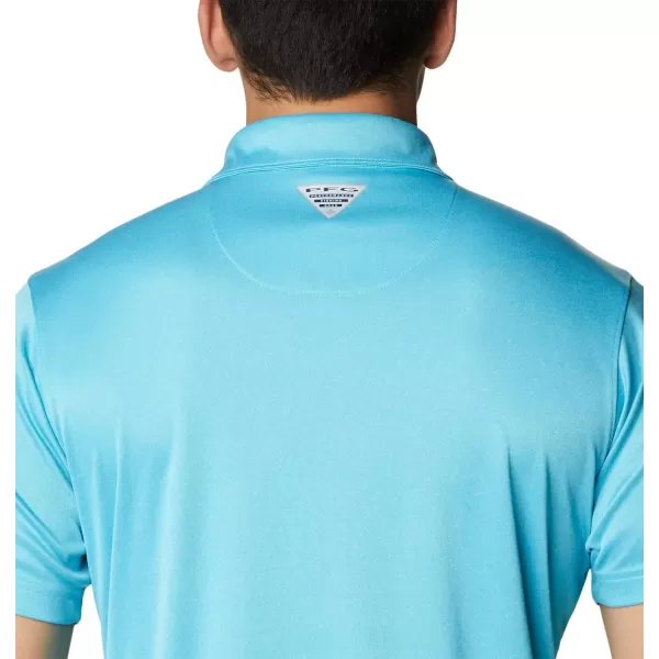 imageColumbia Mens Terminal Tackle Heather PoloAtoll HeatherWhite Logo