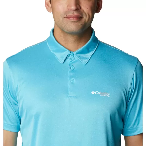 imageColumbia Mens Terminal Tackle Heather PoloAtoll HeatherWhite Logo