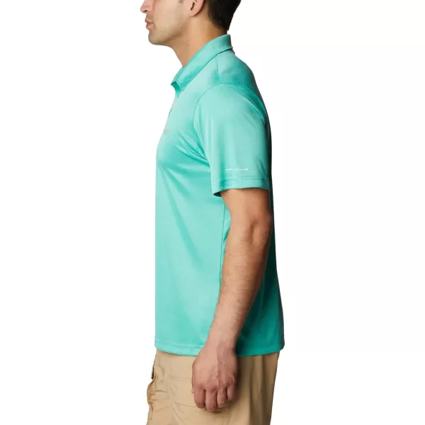 imageColumbia Mens Terminal Tackle Heather PoloElectric Turquoise HeatherCool Grey Logo