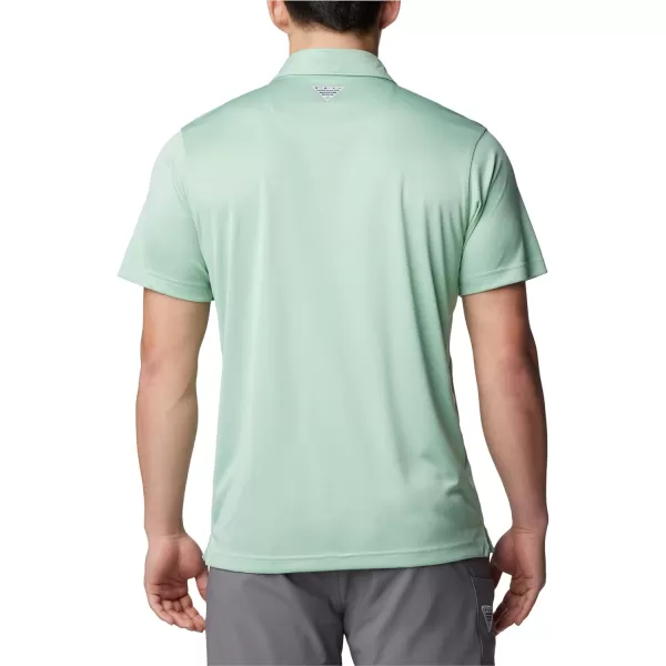 imageColumbia Mens Terminal Tackle Heather PoloNew Mint HeatherBright Nectar Logo