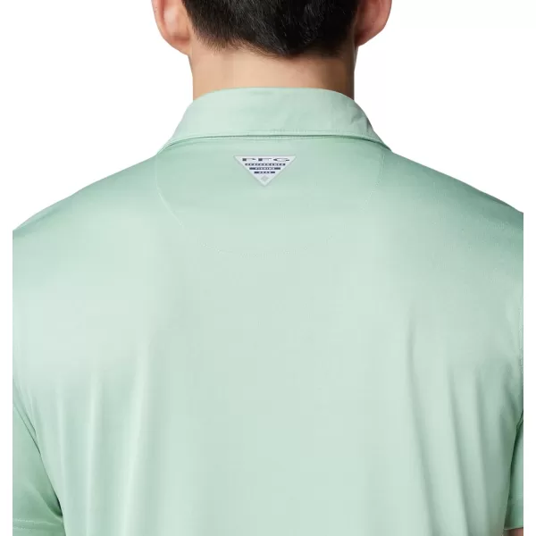 imageColumbia Mens Terminal Tackle Heather PoloNew Mint HeatherBright Nectar Logo