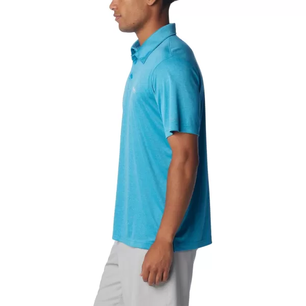 imageColumbia Mens Terminal Tackle Heather PoloOcean Blue HeatherWhite Logo