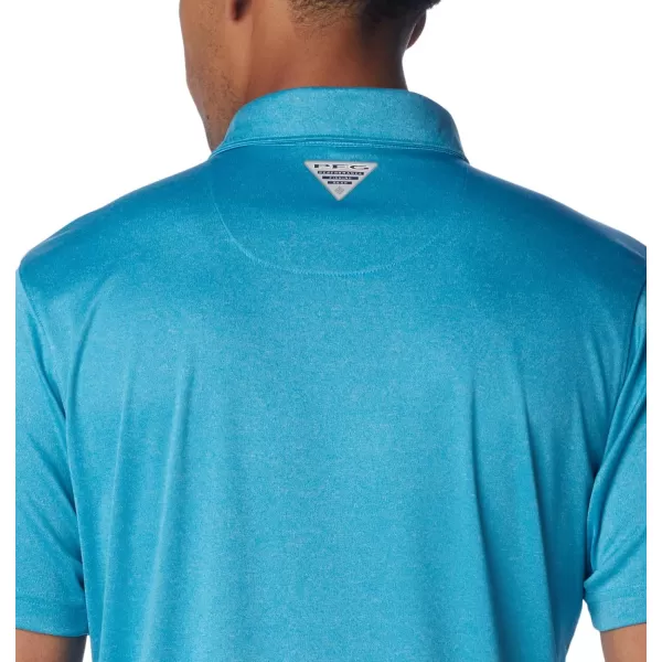 imageColumbia Mens Terminal Tackle Heather PoloOcean Blue HeatherWhite Logo