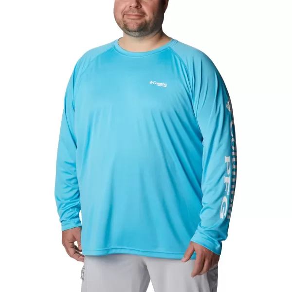 imageColumbia Mens Terminal Tackle Long Sleeve Shirt Wicking MaterialAtollWhite Logo