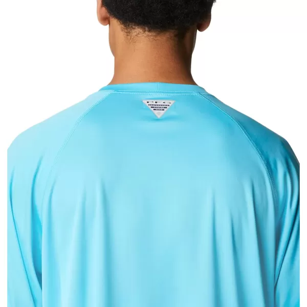 imageColumbia Mens Terminal Tackle Long Sleeve Shirt Wicking MaterialAtollWhite Logo