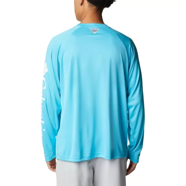 imageColumbia Mens Terminal Tackle Long Sleeve Shirt Wicking MaterialAtollWhite Logo