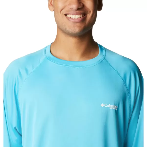 imageColumbia Mens Terminal Tackle Long Sleeve Shirt Wicking MaterialAtollWhite Logo